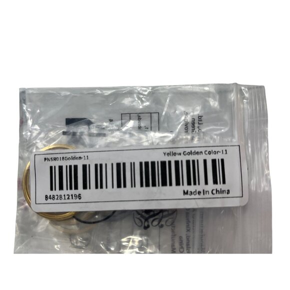 3-Gold Tone Stainless Steel Plain Band Ring Size 11 Unisex A352 - Picture 5 of 5